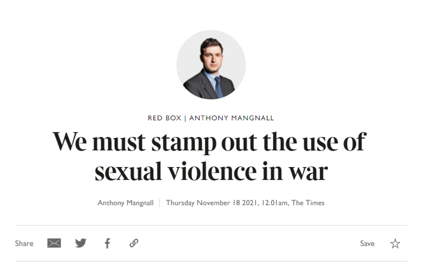 The Times Article 18 11 2021 We Must Stamp Out The Use Of Sexual